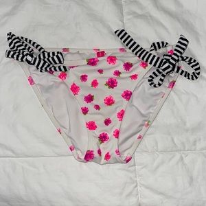 Victoria Secret Pink Floral  Bikini Bottom Swimsuit Size Small